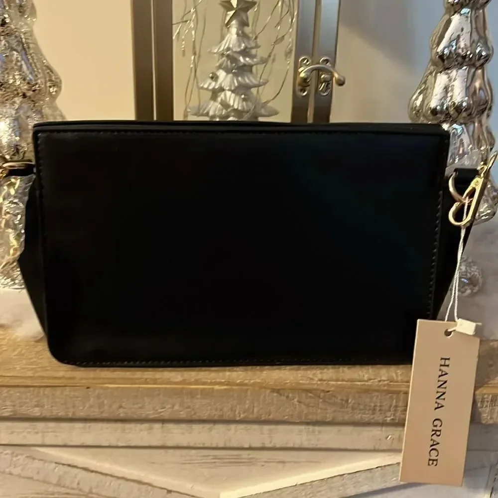 HANNAH GRACE BLACK CROSSBODY